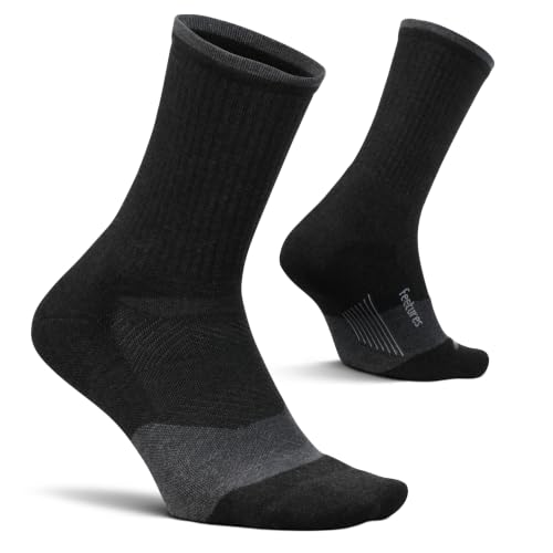 Image of Feetures Elite Light Cushion Mini Crew Sock - Sport Sock with Targeted Compression