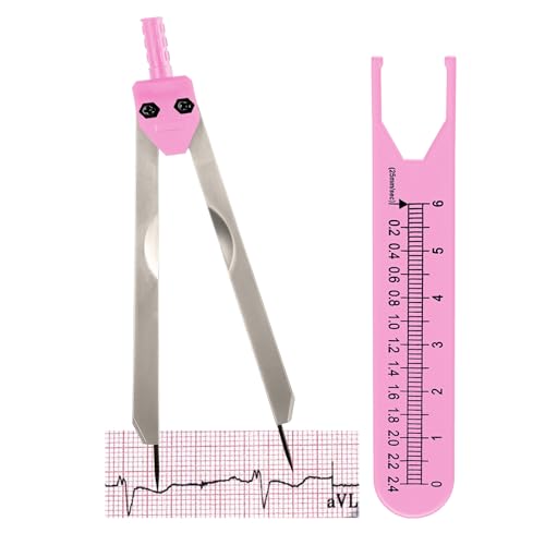 Calibrador ECG rosa Thinp para medición con regla miniatura 1