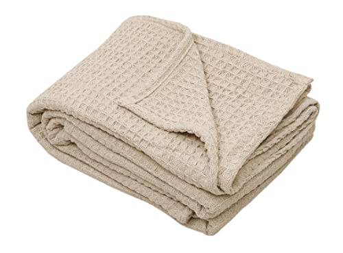 Woven St. Throw Cotton Bedspread - Traditionally Woven - 60 X 80 Inches Throw Over Blankets - 100% Cotton Bed Blankets For Couch, Chair, Bed - Soft, Cozy & Comfortable - Taupe #TOP5