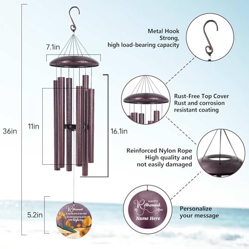 Image of ASTARIN Best Retirement Gift for Women /Men, Personalized Retirement Wind Chimes, Best Wishes for Retire Friends, Happy Retirement Gifts for Teacher Nurse, Inside Garden Decorations
