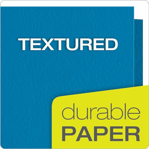 Oxford Twin-Pocket Folders, Textured Paper, Letter Size, Light Blue, Holds 100 Sheets, Box of 25 (57501EE) image 7