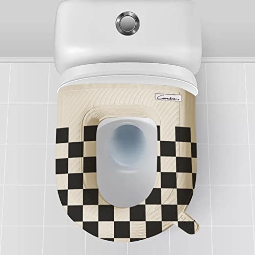 Hearthxy Wasserdichtes Toilettensitzkissen,Waschbarer WC-Sitzbezug - Waschbarer, wasserdichter Eva-Badsitzbezug mit Griff für EIN gemütliches Gefühl und Verdickung – Bild 3
