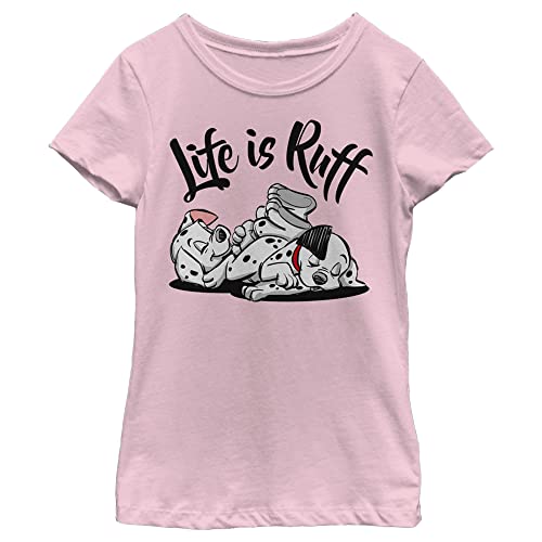 Disney 101 Dalmations Life Ruff Girl's Solid Crew Tee
