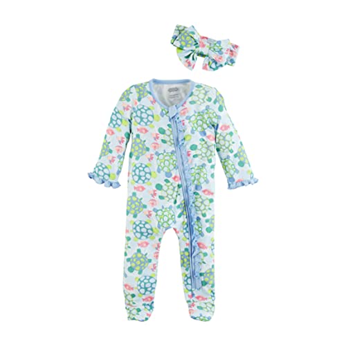 Image of Mud Pie Baby Girl Sleeper & Headband Set
