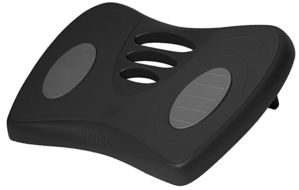 Poggiapiedi Ergonomico Chrysalis - 42x32 Cm, Nero, Inclinabile 3 Posizioni, Antiscivolo
