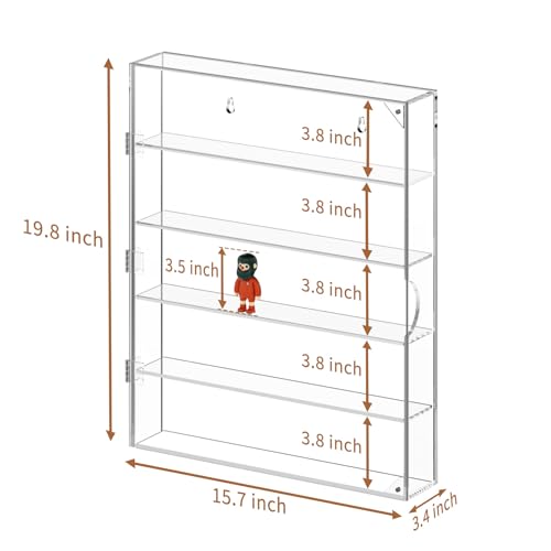NIUBEE Acrylic Display Case for Figures, Dustproof Clear Wall Mount/Desktop by NIUBEE - Used condition - Image 2
