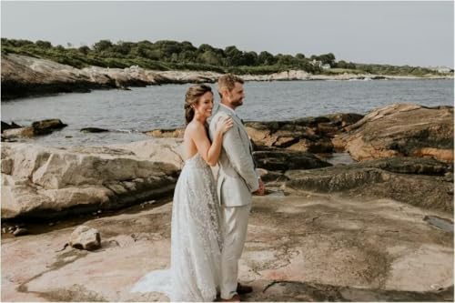 SHUZHXLZANGY Linen Suits for Men 2 Piece Slim Fit Linen Suit Wedding Casual Suits3