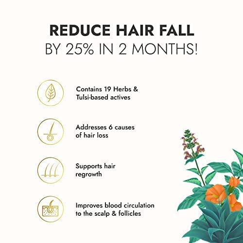 Image of Kapiva Tulsi Anti-Hair Fall Oil (200 ml) | Visible Results in 2 Months | 100% Ayurvedic With Tulsi-Based Actives - Pack of 2
