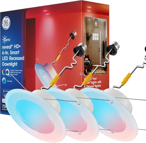 GE Cync Reveal HD+ Smart LED Recessed Downlight Fixture, Color