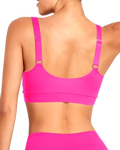 Image of Tempt Me Women Sports Bra Swim Crop Tops Only | Scoop neck, Bathing suits top, Removable cups, Adjustable straps