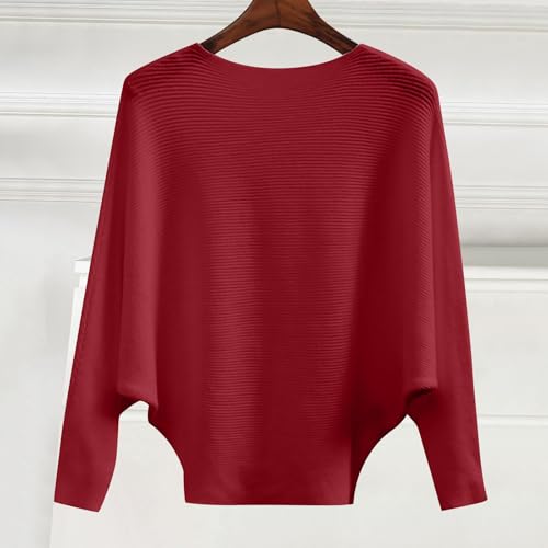 MESSIYO Tunic Sweaters for Women Fall Long Sleeve Shirts Wine - image 3