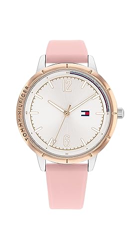 Tommy Hilfiger Women’s White Dial Pink Silicone Watch 1782562