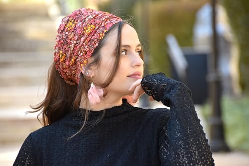 Stunning Flowering Embellished Lace Headband Bandana, Tichel, Head Covering, Scarf, Half Covering, Pre-tied, Loss Hair, Chemo2