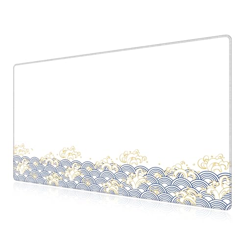 Tapis de souris large LL-COEUR Vague 100x60cm XXL pour bureau moderne
