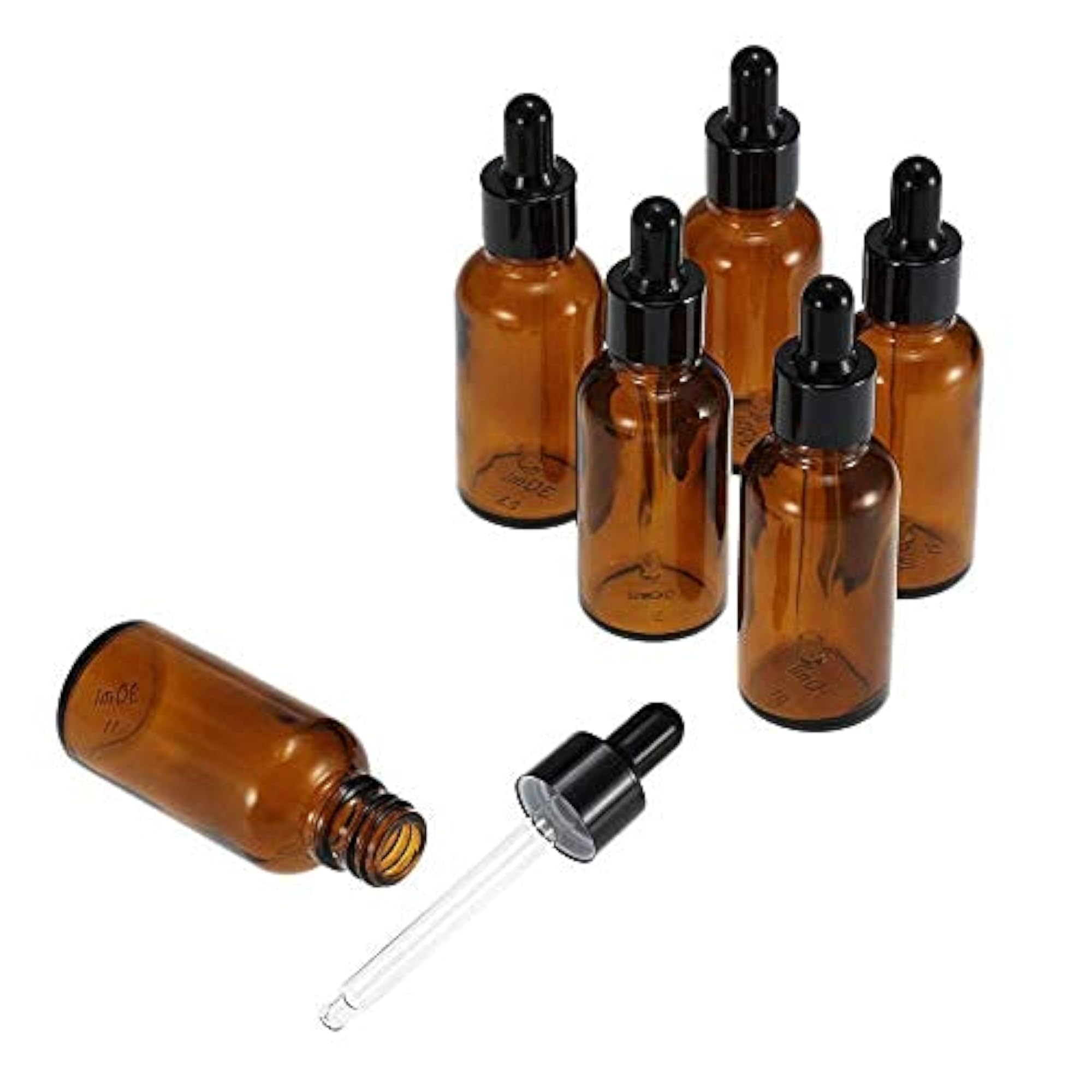 10ml Amber Color Glass Bottle with Pipette, Pack of 12