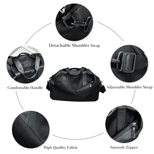 Weekend Shoulder Large Gym Tote Overnight Nylon Hospital Carry Travel Duffel for Women/Men Sport Duffel4