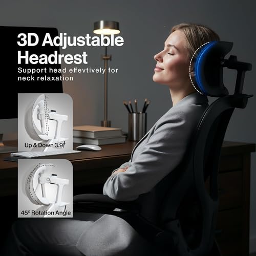 Image of DROGO Ergonomic Office Chair for Work from Home with Breathable Mesh, Flip-up Armrest, Adjustable 3D Headrest & Lumbar Support | Computer Chair for Study | Gaming Chair with 130 Recline (Black)