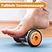 Fußmassagerolle für Plantarfasziitis, Tragbarer Gummi Massagerolle zur Linderung Fußgewölbe-Schmerzen Massager Roller for Foot Arch Pain, Heel Spur Pain, Stress Relief, Neuropathy