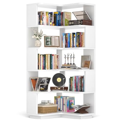 Armocity Corner 6-Shelf Bookshelf