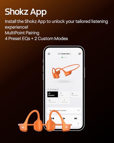 SHOKZ New OpenRun Pro 2 - Open-Ear Bone Conduction Sport Headphones, Wireless, Sweat Resistant, Comfortable Fit - 9