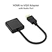 HDMI to VGA Adapter 1080P, HDMI Male to VGA Female Adapter with Audio and DC for Laptop,pc,Desktop,TVbox,Xbox,PS3,PS4 etc -Black