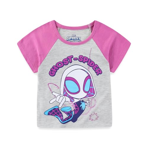 Image of Marvel Spider-Gwen Ghost Spider Girls Short Sleeve T-Shirt and French Terry Shorts Set for Toddler to Big Kids