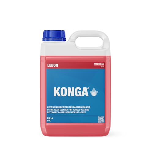 Konga Activ Foam - Champú profesional para lavado de coches, limpiador de espuma para la limpieza de vehículos pesados, efecto de espuma adhesiva, para pintura exterior, vidrio, ruedas y flotas