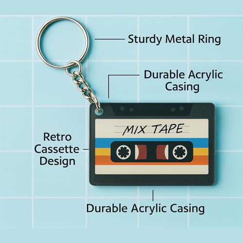 tinydabba NFC Mixtape Keychain – Acrylic Music Playlist Tag for Spotify & YouTube by tinydabba - 4