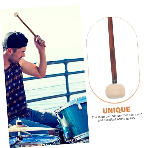 2 piezas de baquetas de madera de arce con cabezas de fieltro, mazos versátiles para afinación, ideal para batería de marcha y percusión, agarre cómodo para principiantes y profesionales miniatura 3