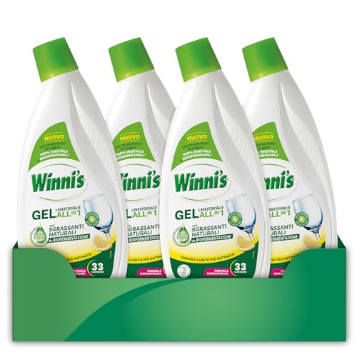 Winni's - Detersivo Gel Lavastoviglie Ipoallergenico, 132 Lavaggi, Azione Detergente,