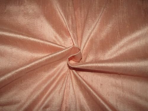 Tissu Dupioni pure soie pêche pour votre robe de mariée et rideaux