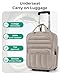 BAGSMART Small Underseat Carry on Luggage with Wheels, 16 inch Small Under Seat Luggage, Lightweight Travel Suitcase for Women, Brown