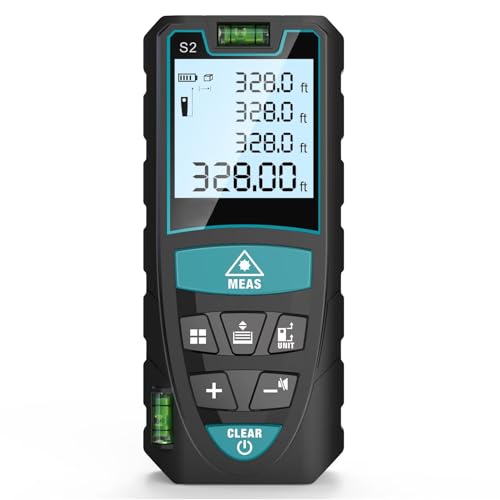 Laser Measure 100M/328ft, RockSeed Digital Laser Distance Meter with 2