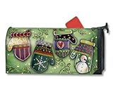MailWraps Holiday Mittens Magnetic Mailbox Cover