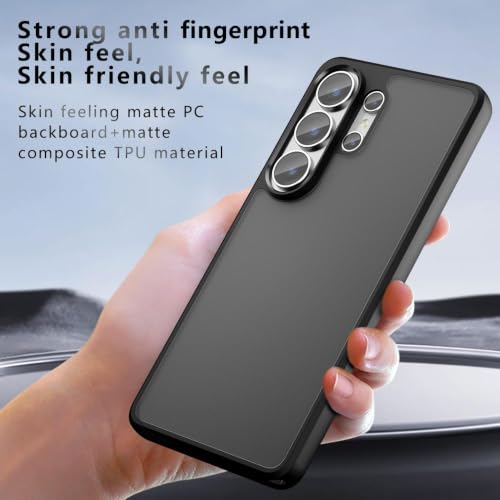 Image of Matte PC + TPU Phone Case for Samsung Galaxy S26 Ultra,Black | Anti-Fingerprint, 2.4m Drop Protection, Camera Lens Guard, Anti-Drop Airbags, Skin-Friendly Feel