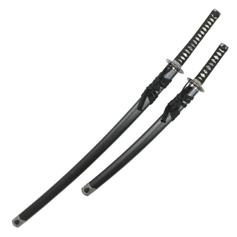 Amazon.co.jp: 模造刀 美術刀 宮本 武蔵 大小刀 刃紋入り刀身 メッキ