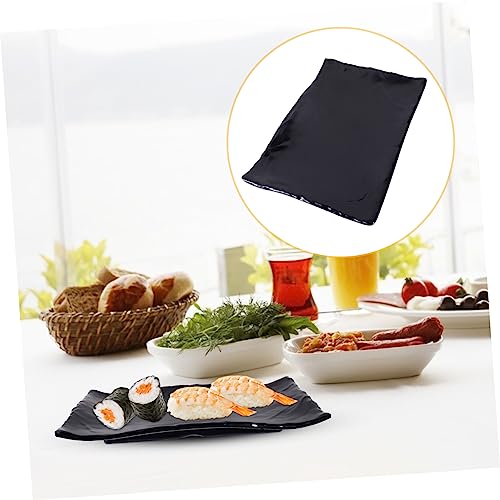Bandeja para servir sushi japonesa negra miniatura 3