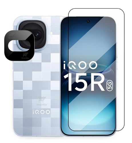Image of [1+1 Tempered Glass for iQOO 15R 5G with Camera Lens Protector Edges to Edge Screen Guard Protector Ultrasonic FingerPrint Unlock 9H Hardness - (Pack of 2)