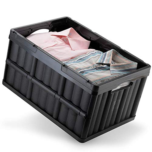 Arthi, 1597, Caixa Organizadora Desmontável Dobrável Multiuso 52L, cor Preto, Plástico