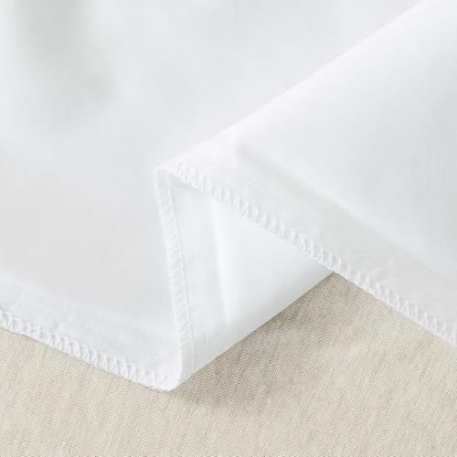 WhatsBedding Standard Size Pillowcases Set of 2, Soft & Breathable Pillow Covers for Bed, Cotton Pillow Case with Envelope Closure, White, 20x26