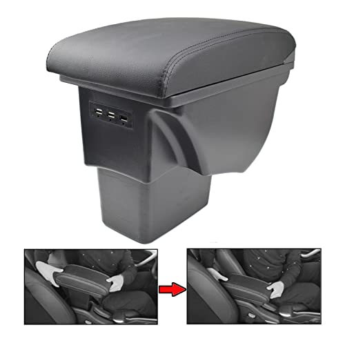Console centrale Kia Soul 2011 avec accoudoir cuir et interface de recharge USB - 3