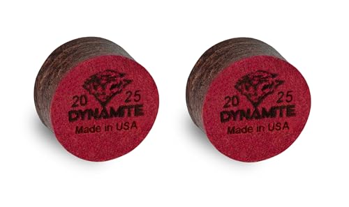 Procédé queue de billard 14mm rigide Tiger Dynamite lot de 2 embouts en cuir laminé