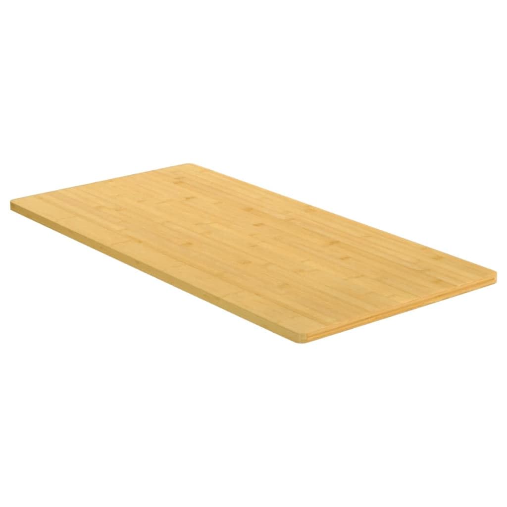 Bambusowy blat stołu 50 x 100 x 1,5 cm z zaokrąglonymi krawędziami do stolika kawowego, stolika pomocniczego, stołu barowego, trwałe, łatwe w pielęgnacji drewno bambusowe do płyty meblowej