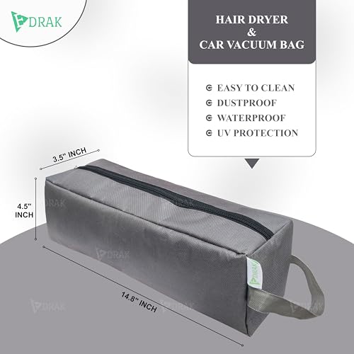 Image of EDRAK Hair Dryer airwrap Hair Straightener Bag Pouch Cover case.Cosmetic Hair Brush Toiletry Pouch for Travel(Grey)