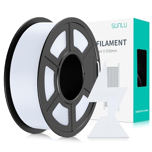 SUNLU Filament PLA Haute Vitesse1.75 mm, Filament PLA pour Imprimante 3D rapide, Conçu pour l'impression à Grande Vitesse, HS-PLA Filament, Précision Dimensionnelle +/- 0.02 mm, 1KG Blanc 9 SUNLU Filament PLA Haute Vitesse1.75 mm, Filament PLA pour Imprimante 3D rapide, Conçu pour l'impression à Grande Vitesse, HS-PLA Filament, Précision Dimensionnelle +/- 0.02 mm, 1KG Blanc