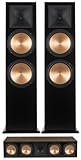 Klipsch RF-7 III Walnut Wood Furniture Made Floorstanding Speaker Pair with a Klipsch RC-64 III Walnut Wood Furniture Made Center Channel Speaker (2017)