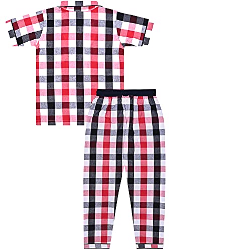 Image of Unisex Pure Cotton Short Sleeve Kids Nightwear /Nightdress /Sleepsuit /Sleepwear /Night Suit for Boys and Girls Top and Pyjama Combo Set,(SM-00619UNISEXSWPT Parent)