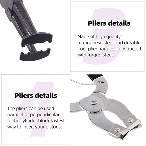 image for Swpeet 17Pcs Adjustable Black Piston Installer Pliers and Green Car En