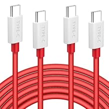 Jelanry 6.6FT 2-Pack USB C to USB C Cable for OnePlus 10T 9 9Pro 8T 65W for Supervooc Warp Charge Cord Super PD Fast Charging Cable for Samsung S26 S25 for iPhone 17 17e 16 MacBook/iPad Pro Air, Red