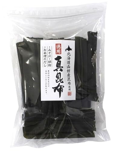北海道 函館産・徳用真昆布 150g★宅配便★無添加☆北海道函館産の真昆布をご利用しやすい大きさにカットし、袋詰めしました。 ☆徳用サイズで、お求めやすい価格のため普段使いの家庭料理に向いています。 ☆お味噌汁や鍋物のだしなどにどうぞ。